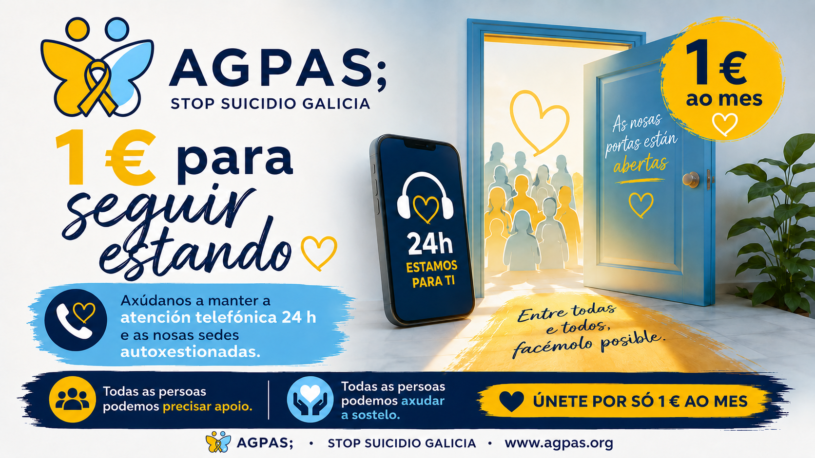1 € ao mes para seguir estando — AGPAS;