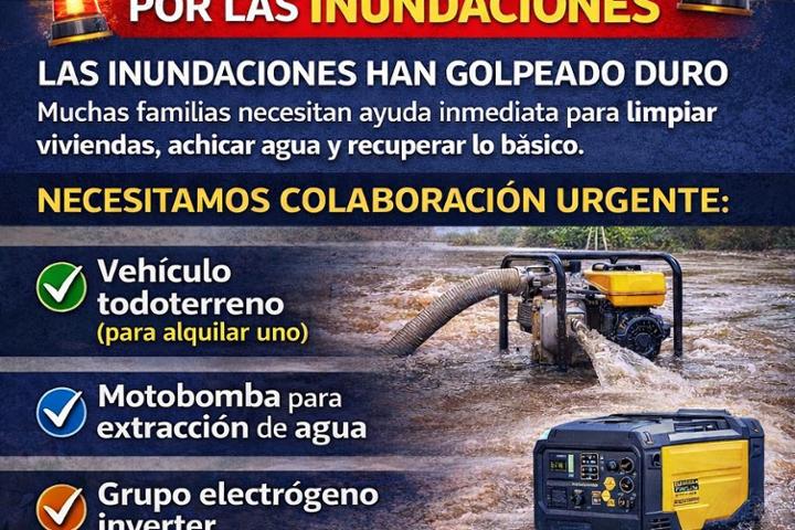 AYUDA URGENTE POR LAS INUNDACIONES