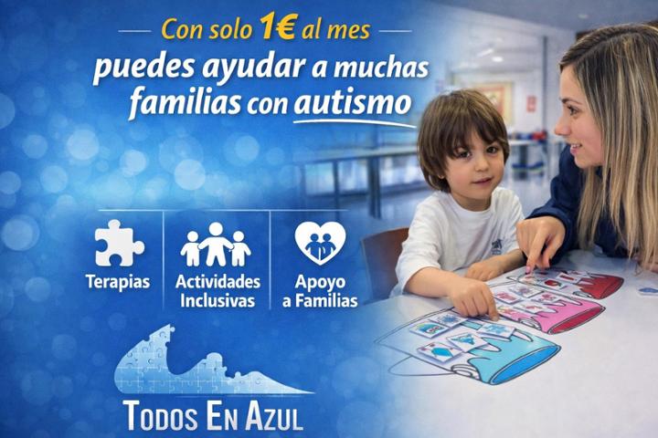 1€ al mes para apoyar a personas con autismo – Todos En Azul